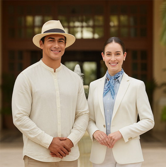 Pareja con uniforme