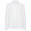 Camisa blanca de manga larga en Tergal Catalán para uniformes de hoteles