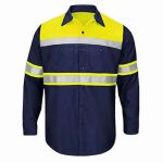 Gabardina Ducati 65% poliéster y 35% algodón con franjas reflectantes para uniformes industriales