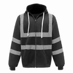 Sudadera Negra Felpa 100% poliéster para uniformes industriales